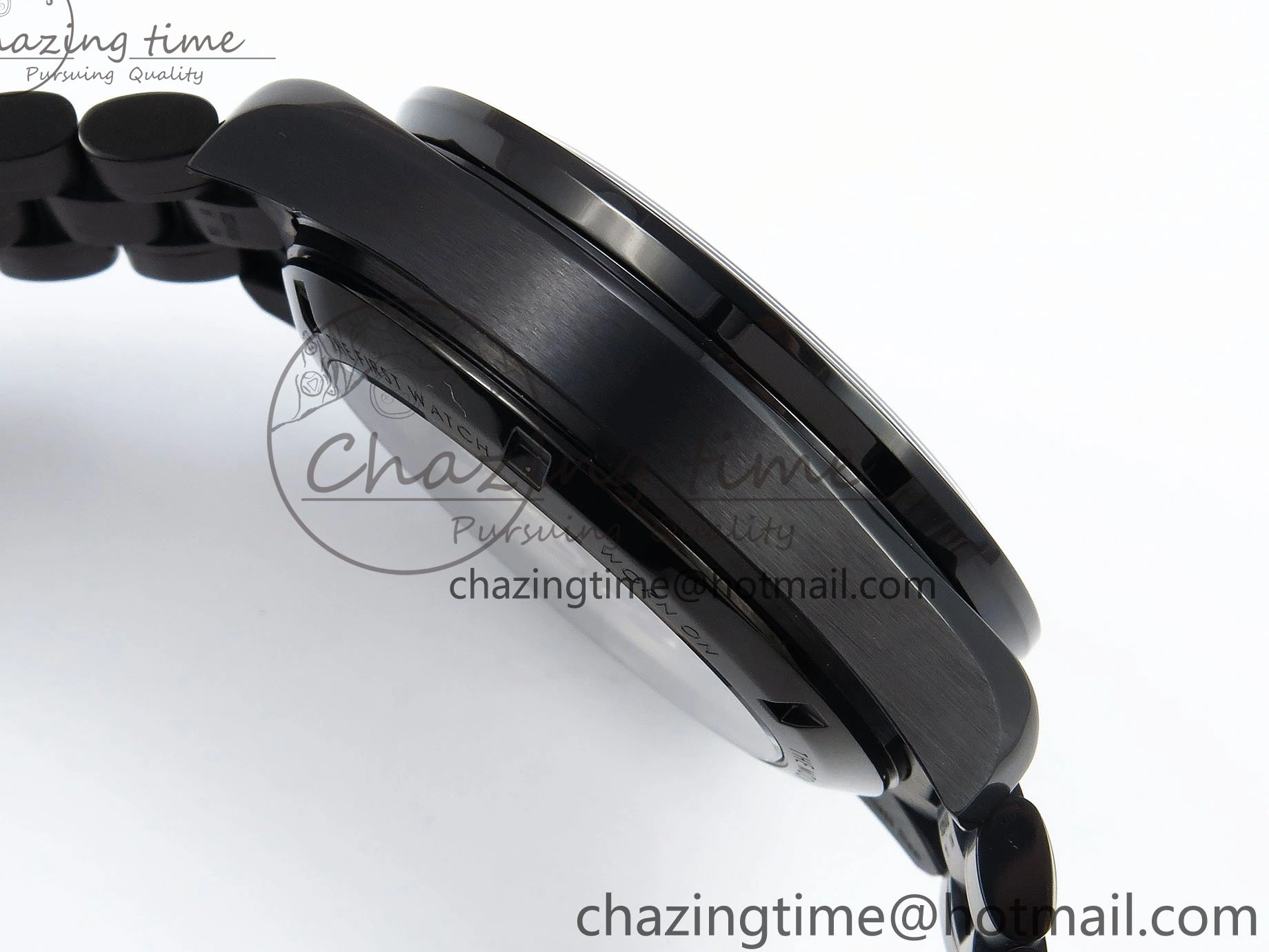 0128 Speedmaster Black Benom PVD Moon RMF Best Edition on PVD Bracelet Lemania HW WrinkleFree 7727